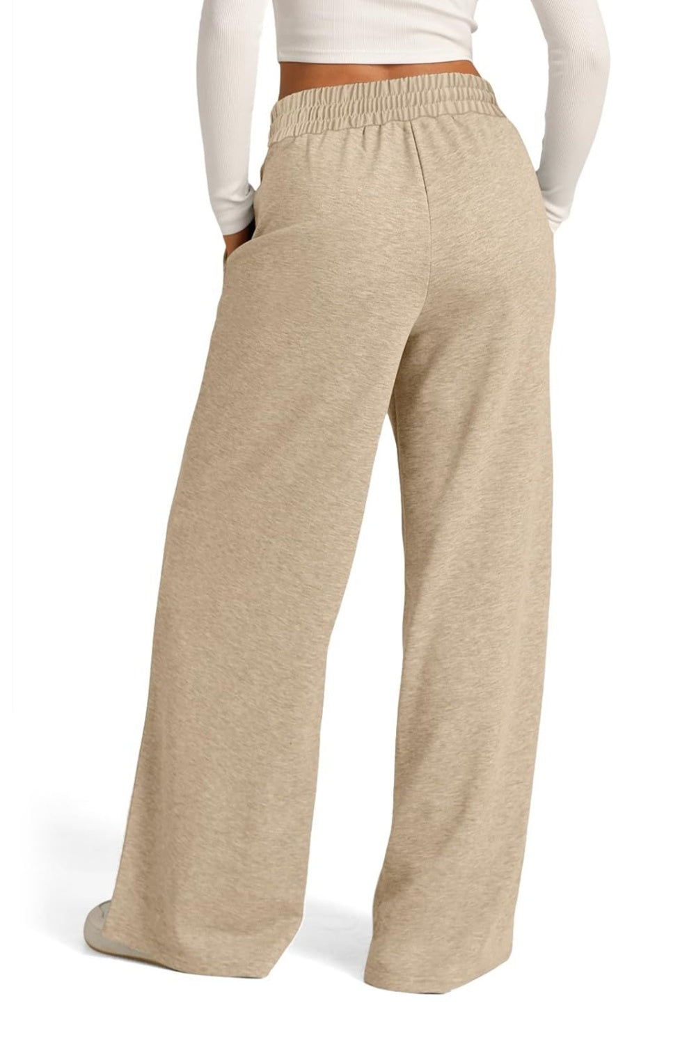 Drawstring Elastic Waist Wide Leg Pants – product image 27