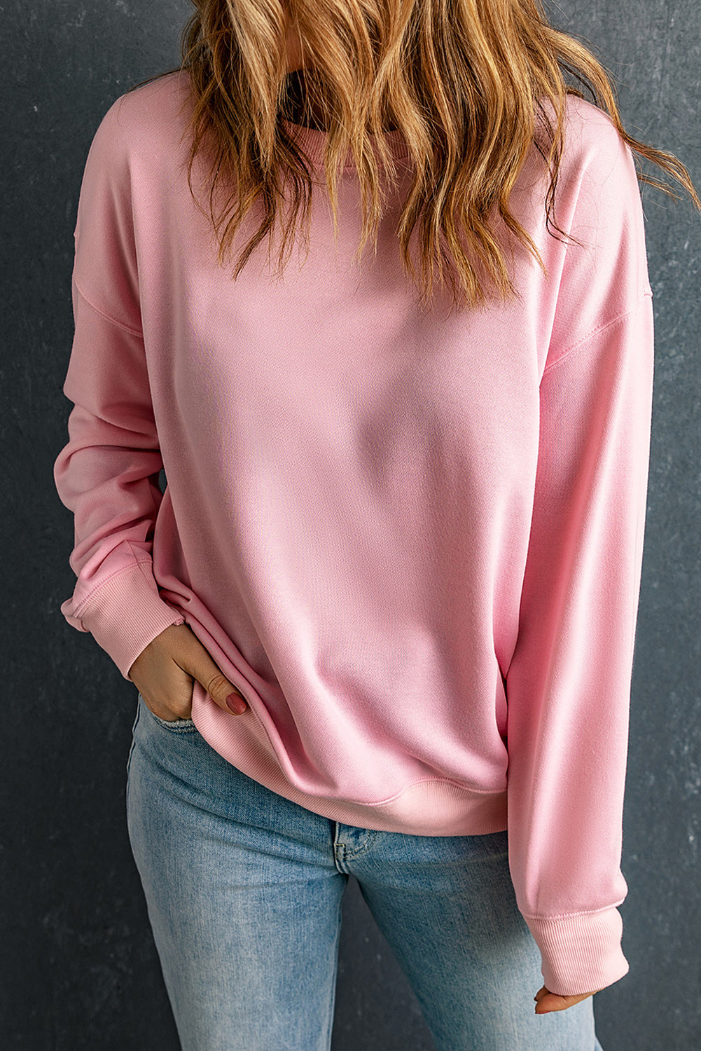 Round Neck Dropped Shoulder Sweatshirt – product image 12