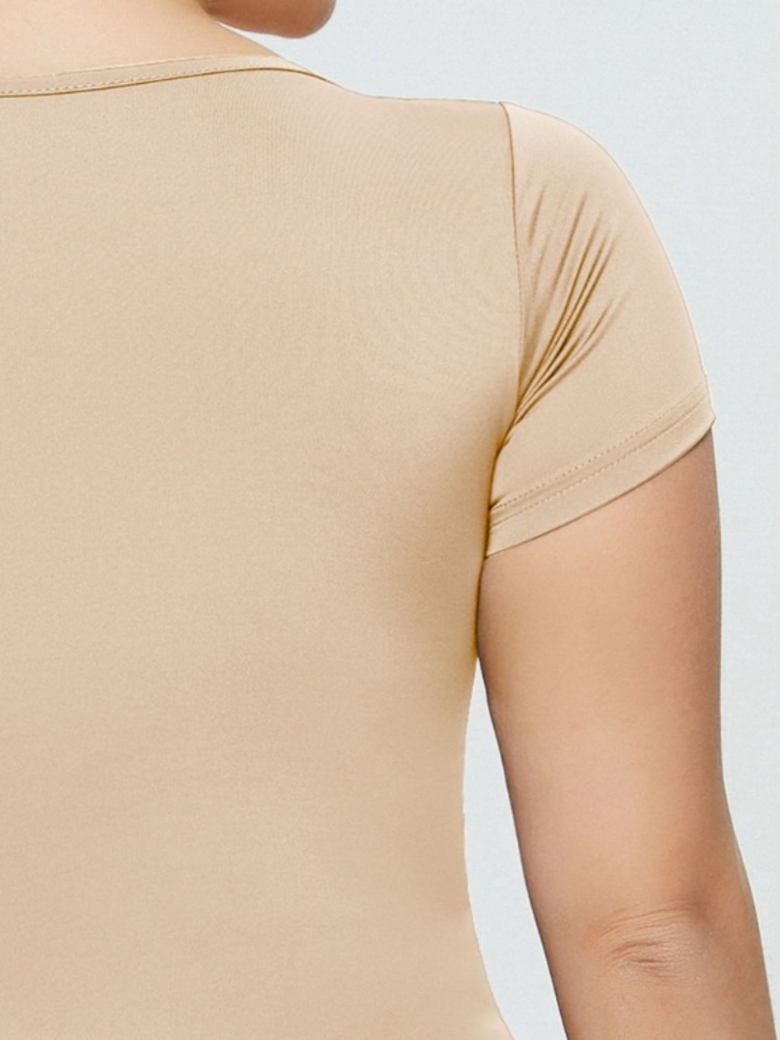 Full Size Square Neck Short Sleeve Bodysuit – product image 18