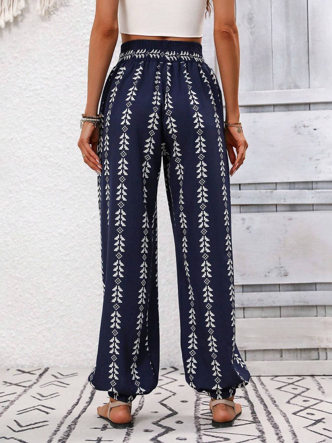 Tied Printed High Waist Pants – product image 2