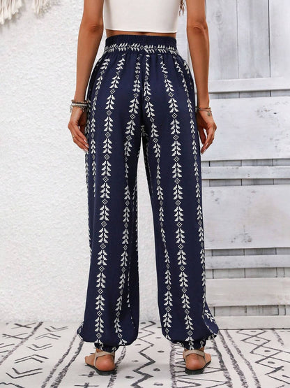 Tied Printed High Waist Pants – product image 2