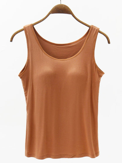 Full Size Wide Strap Modal Tank with Bra – product image 1