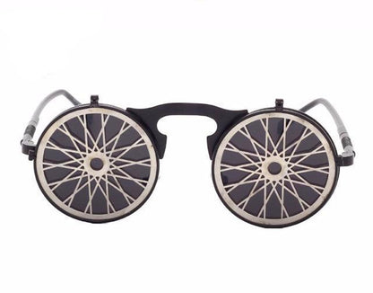 Retro Steampunk Flippable Design Sunglasses
