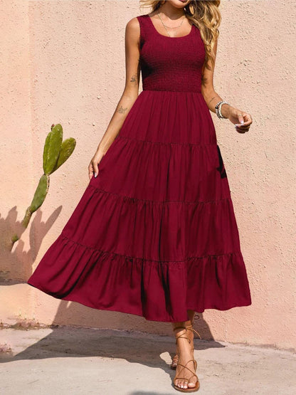 Tiered Smocked Wide Strap Dress – product image 13