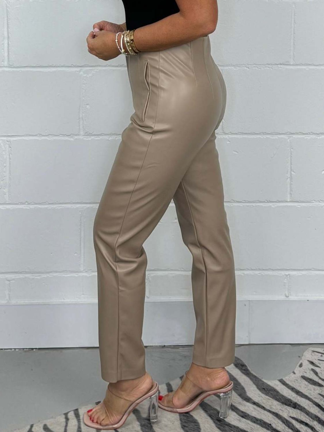 Full Size High Waist Straight Pants Plus Size – product image 2