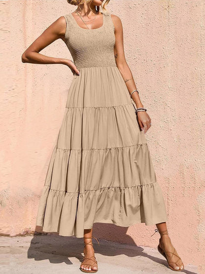 Tiered Smocked Wide Strap Dress – product image 7