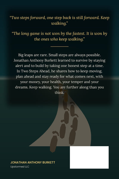 Two Steps Ahead by Jonathan Anthony Burkett, back cover