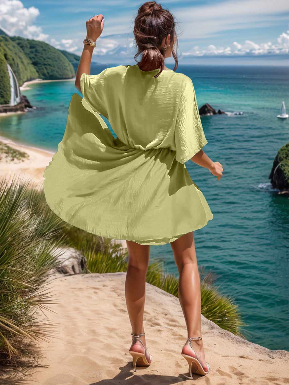 Surplice Half Sleeve Mini Dress – product image 12