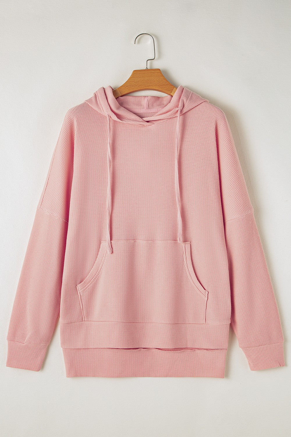 Waffle-Knit Long Sleeve Hoodie – product image 9