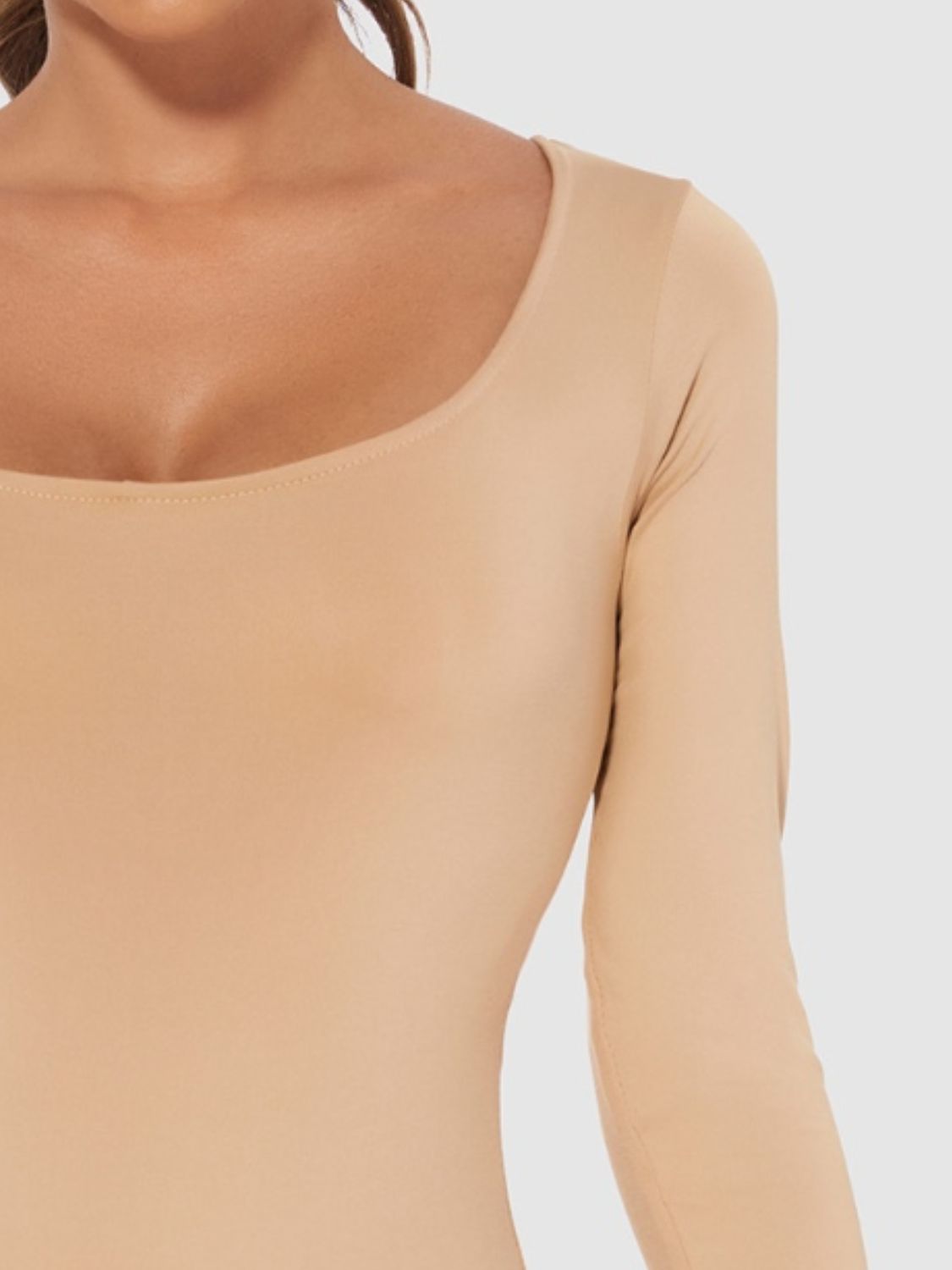 Full Size Scoop Neck Long Sleeve Bodysuit – product image 12