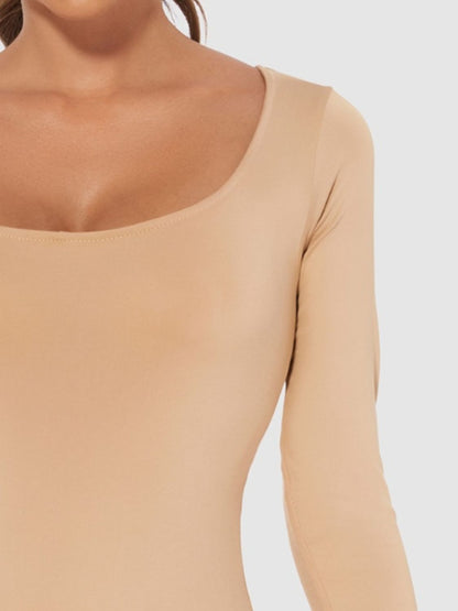 Full Size Scoop Neck Long Sleeve Bodysuit – product image 12