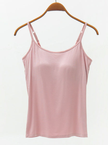 Full Size Adjustable Strap Modal Cami with Bra – product image 9