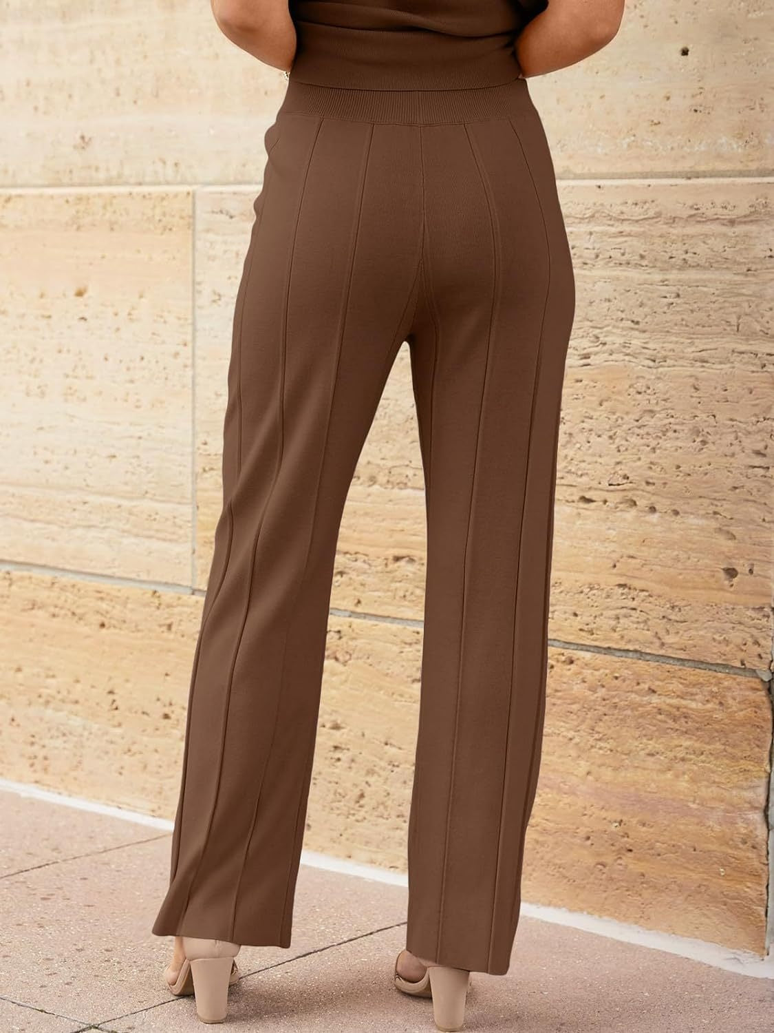 Round Neck Cap Sleeve Top and Pants Knit Set – product image 21