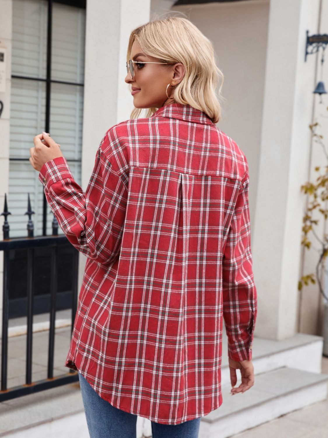 Plaid Button Up Long Sleeve Shirt – product image 6