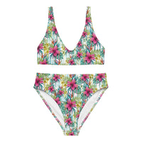 Pink Flower Upstormed High-Waisted Bikini