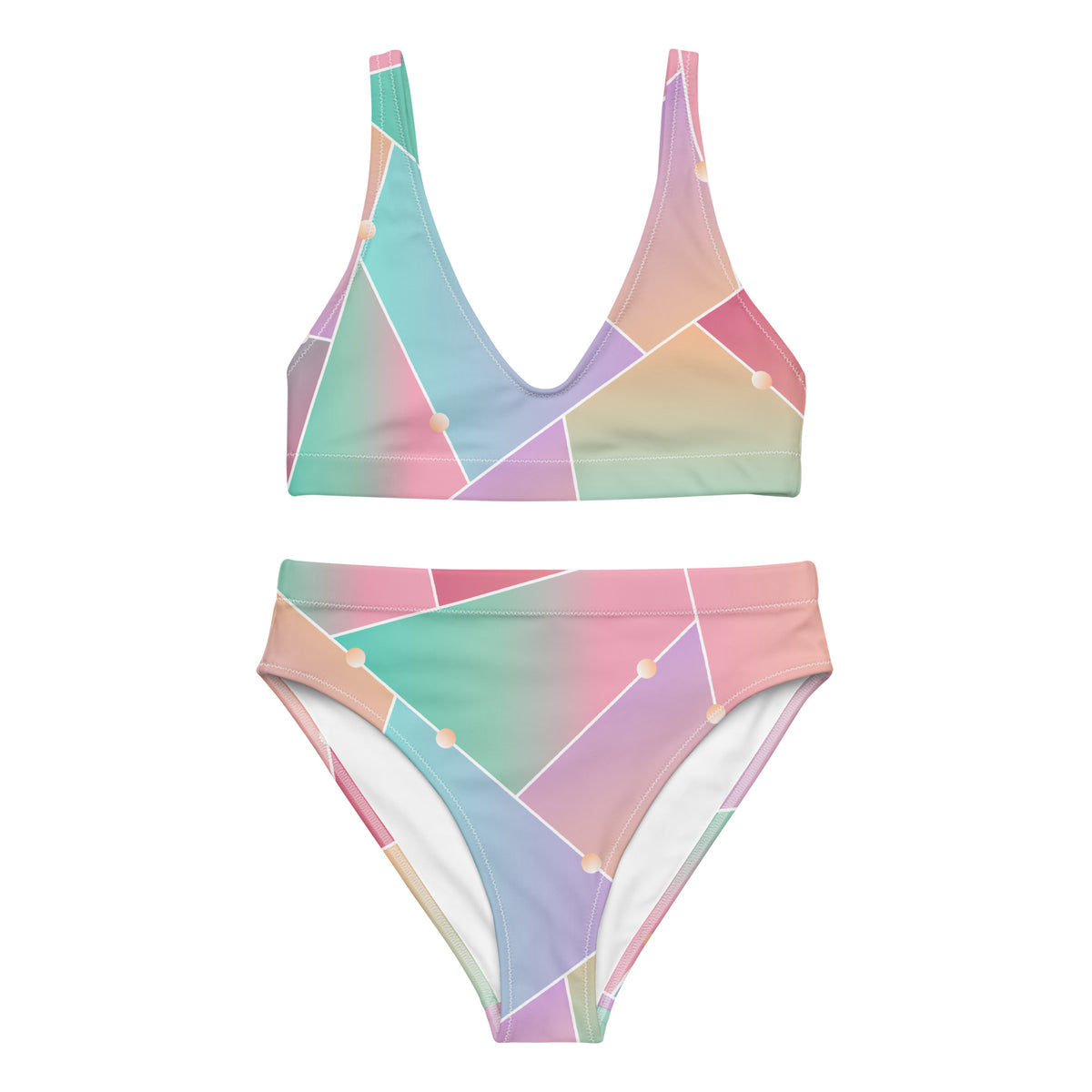 Glass Pattern Upstormed High-Waisted Bikini