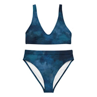 Watercolor Upstormed High-Waisted Bikini