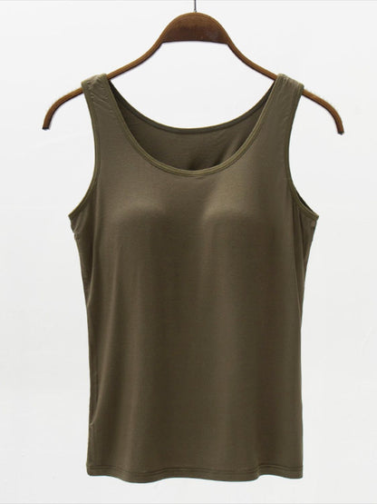 Full Size Wide Strap Modal Tank with Bra – product image 4