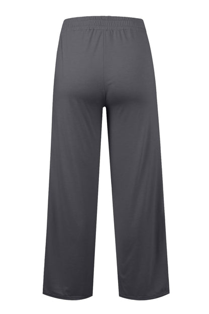 Drawstring Elastic Waist Wide Leg Pants – product image 29