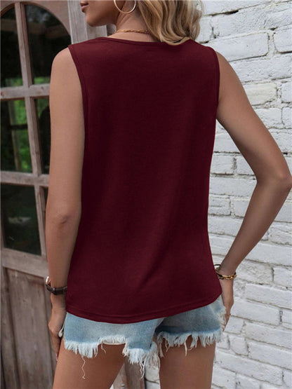 Cutout Twisted Round Neck Tank – product image 9