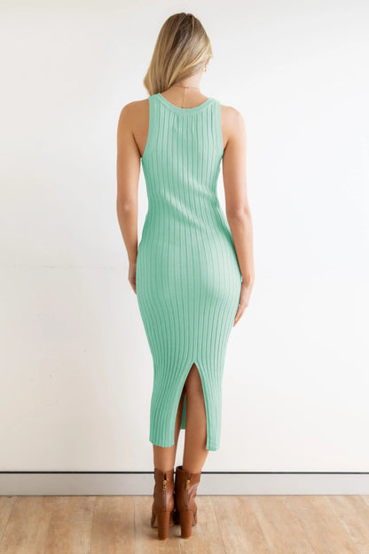 Slit Ribbed Round Neck Sleeveless Dress – product image 23