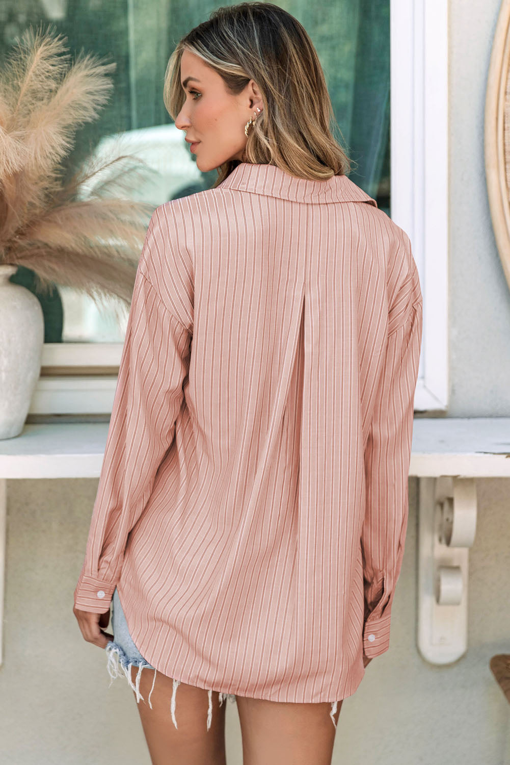 Striped Button Up Long Sleeve Shirt – product image 9