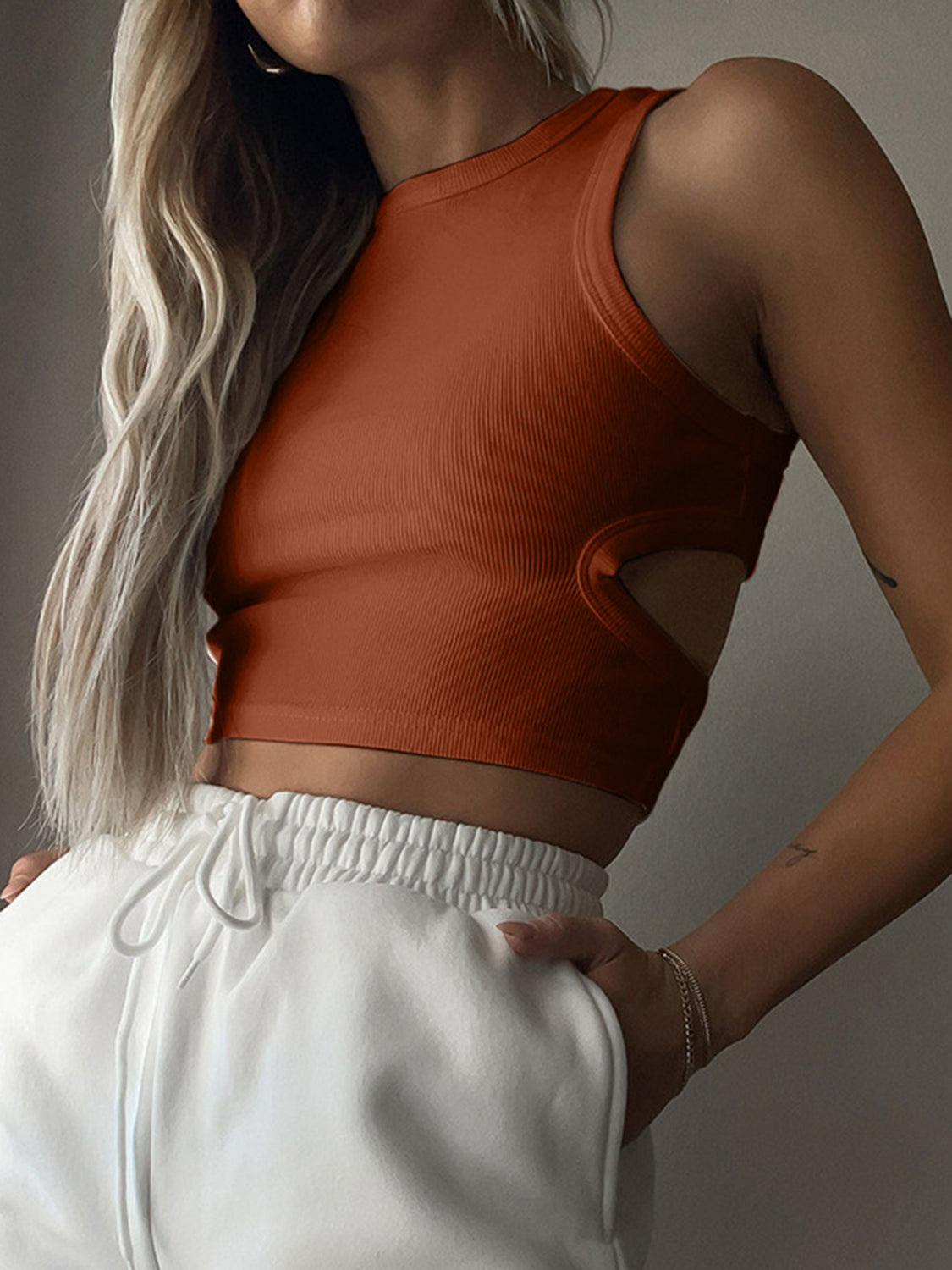 Cutout Round Neck Tank – product image 16