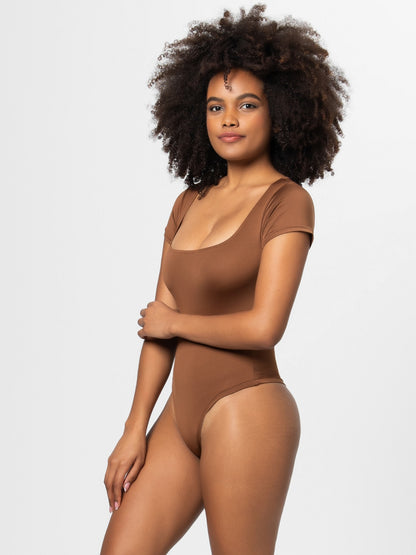 Full Size Square Neck Short Sleeve Bodysuit – product image 7