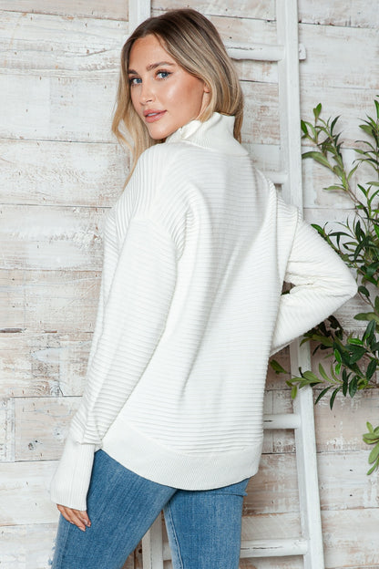 Half Zip Long Sleeve Knit Top – product image 8