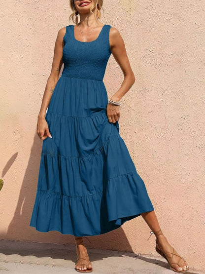 Tiered Smocked Wide Strap Dress – product image 16
