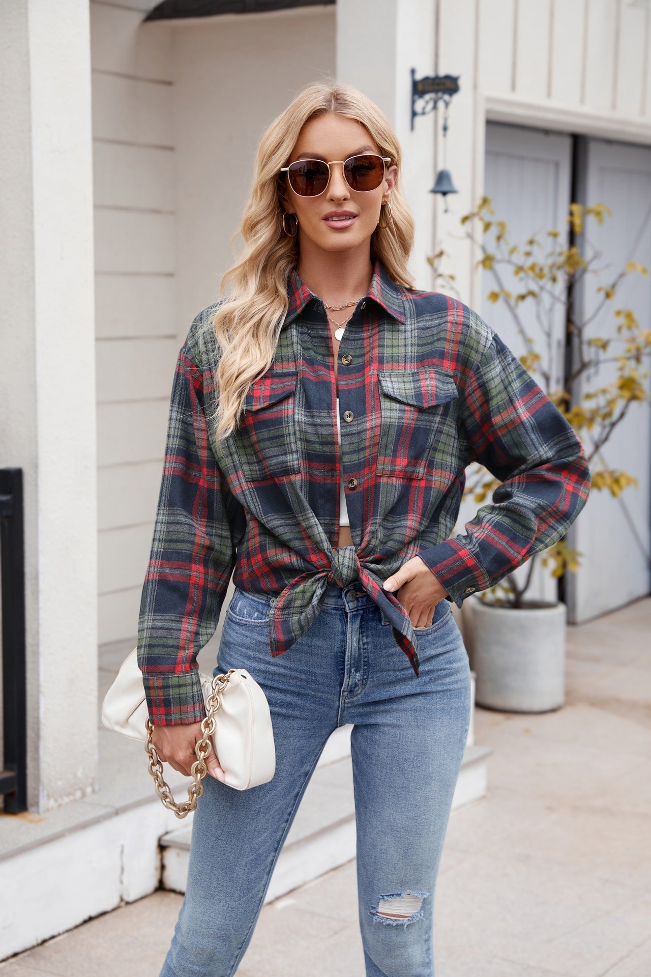 Plaid Button Up Long Sleeve Shirt – product image 25