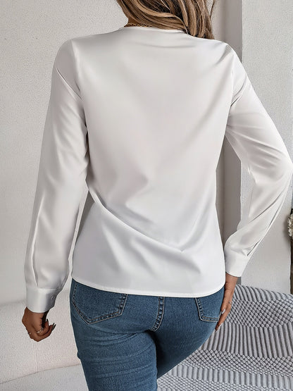 V-Neck Long Sleeve Blouse – product image 2