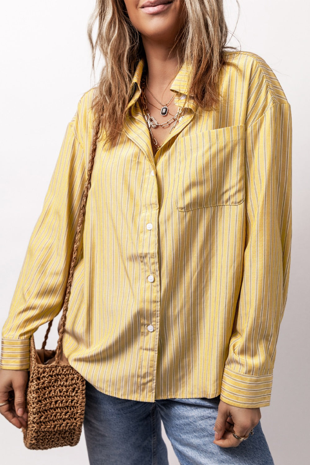Striped Button Up Long Sleeve Shirt – product image 11