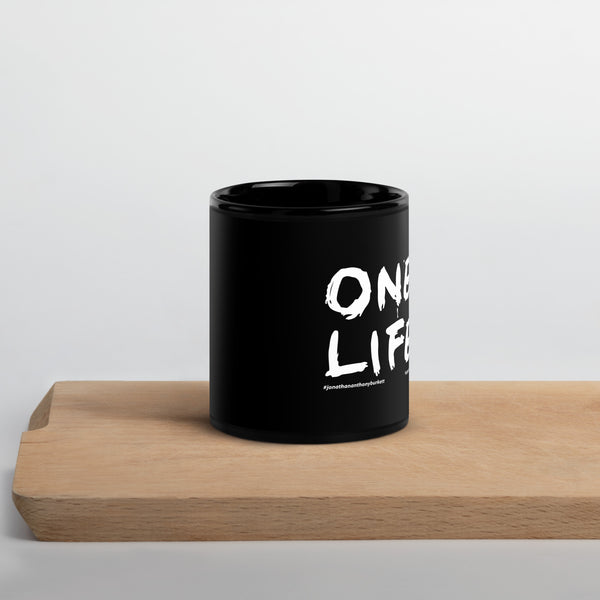 One Life Upstormed Black Glossy Mug