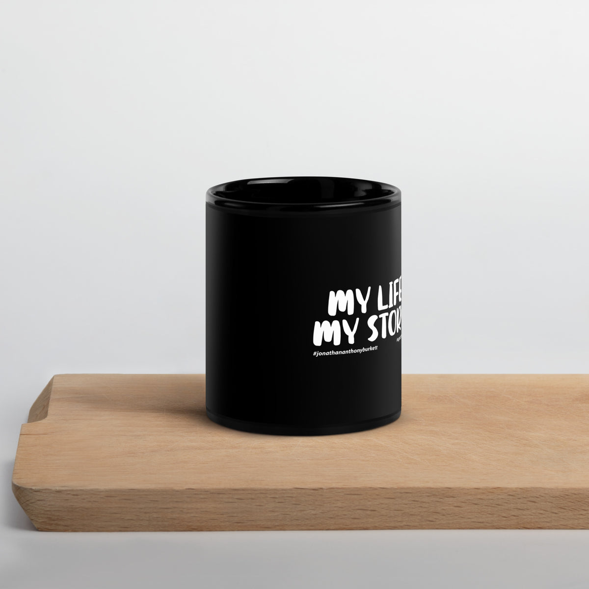 My Life My Story Upstormed Black Glossy Mug