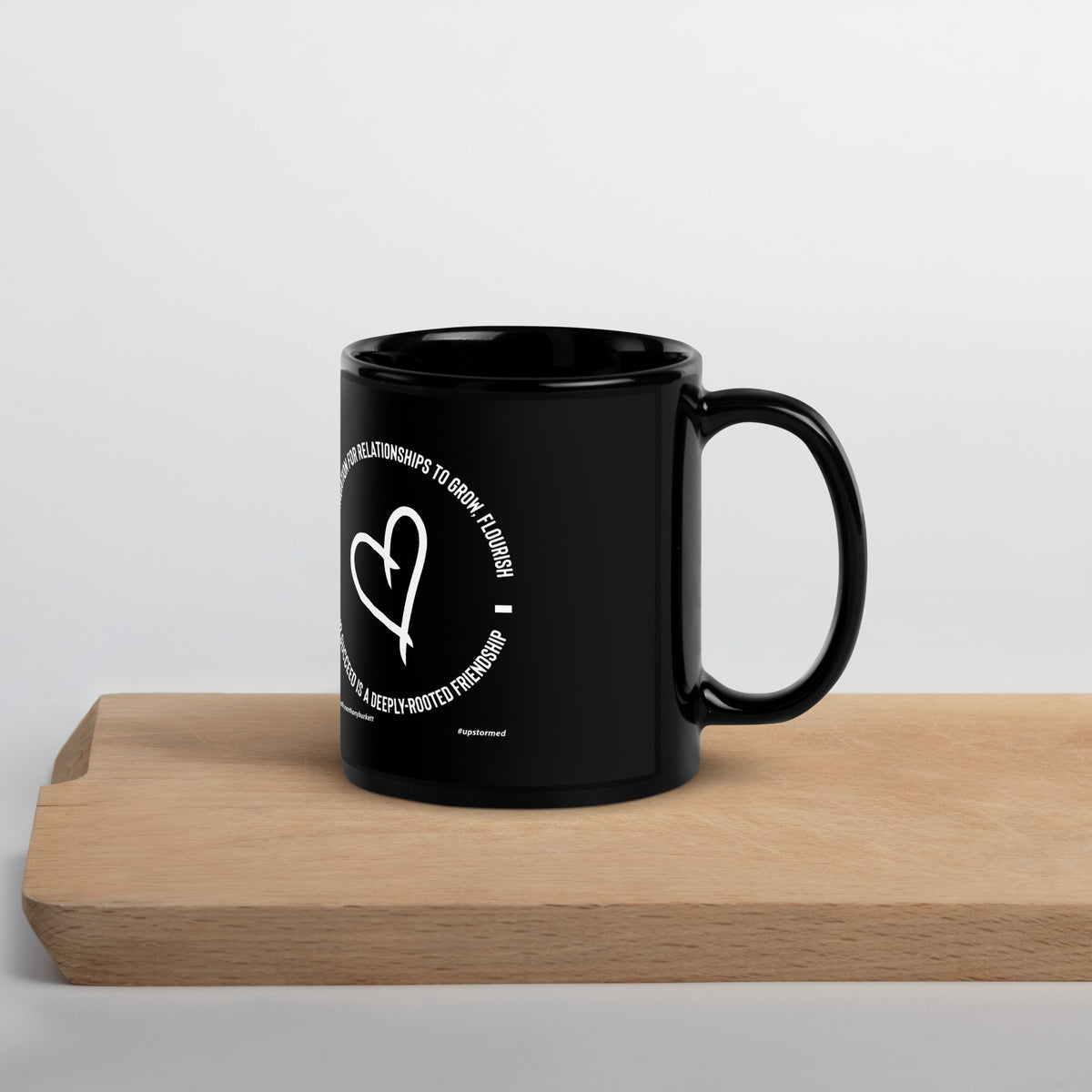 The Foundation For Relationships Upstormed Black Glossy Mug