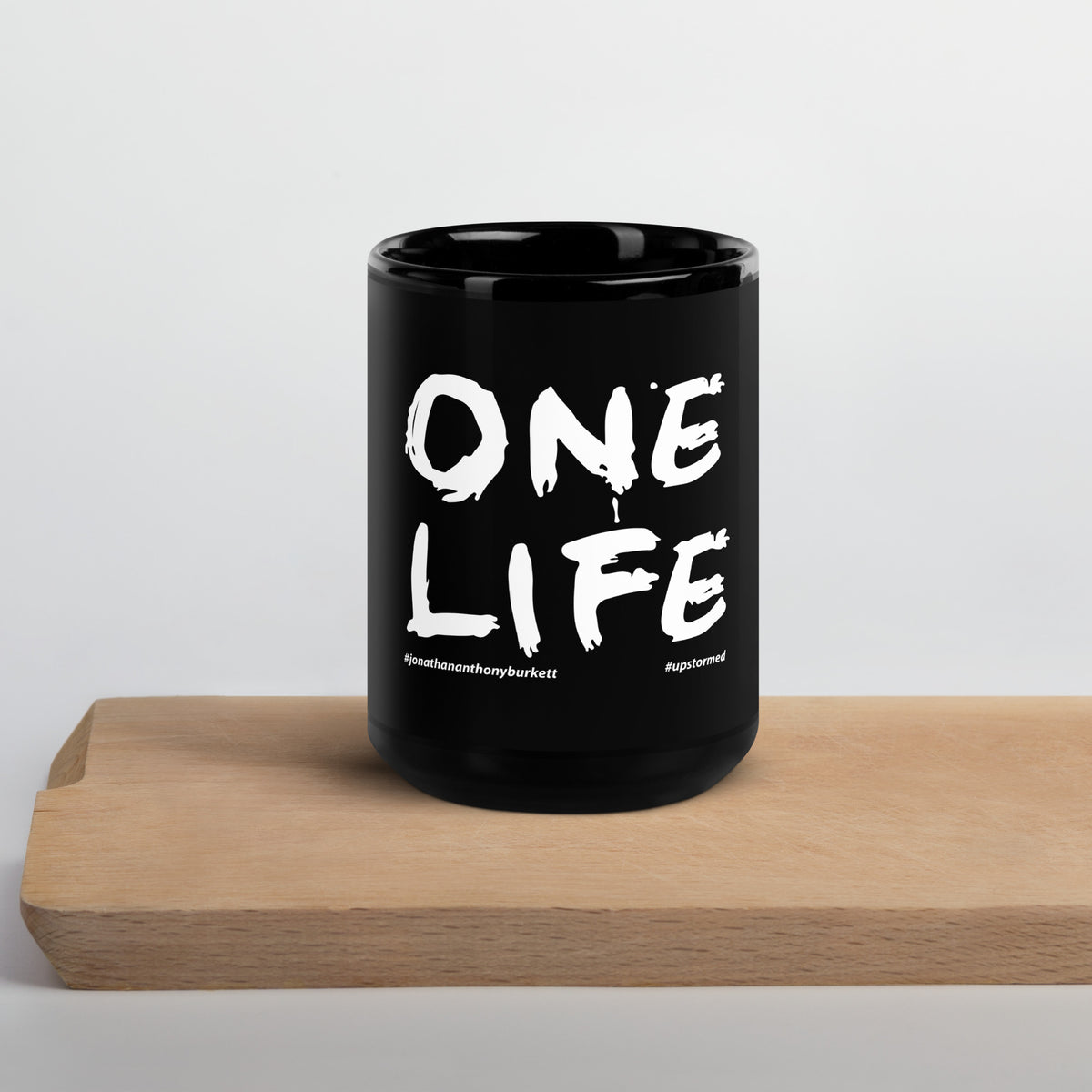 One Life Upstormed Black Glossy Mug