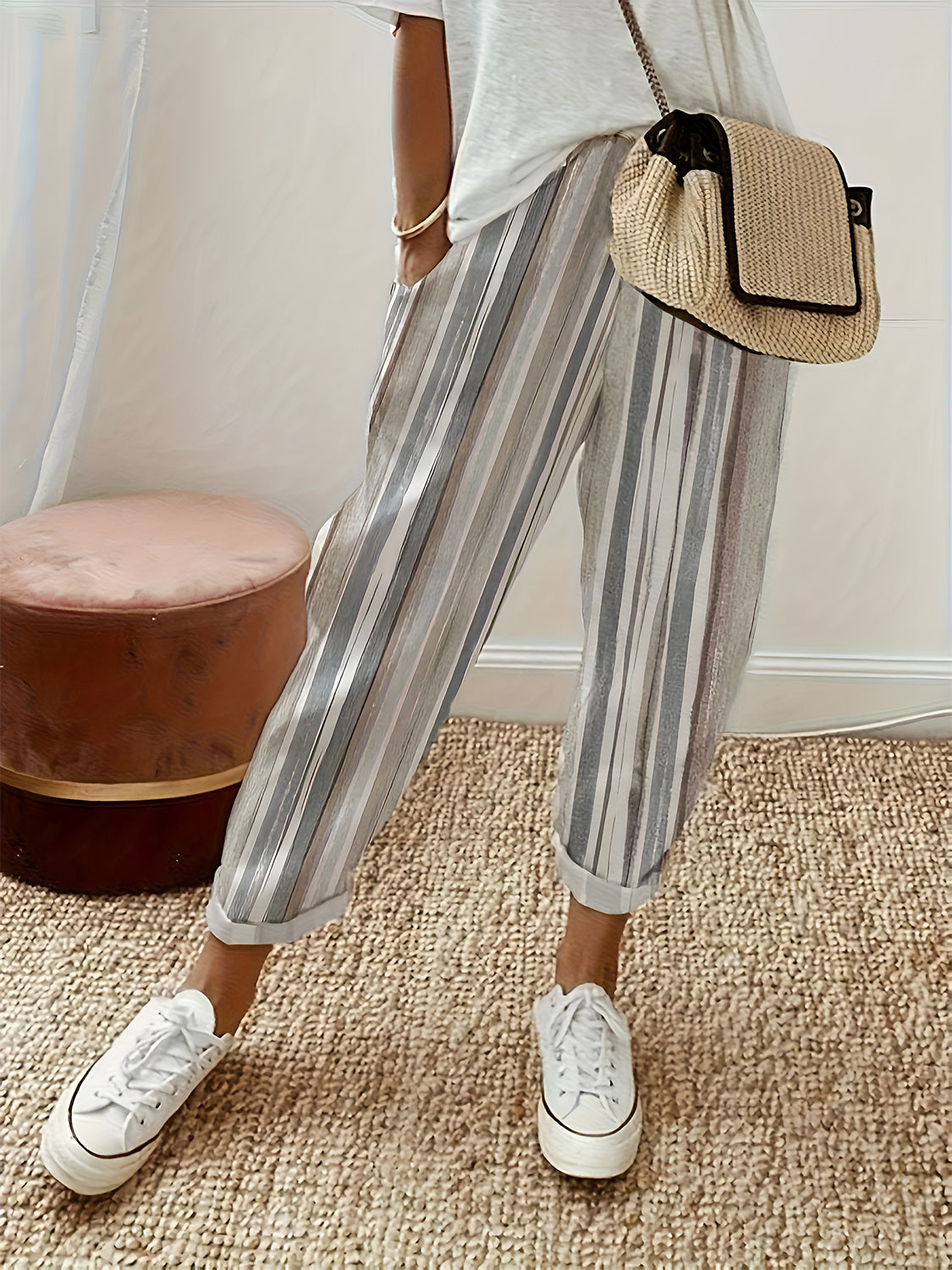 Striped Pants with Pockets – product image 1