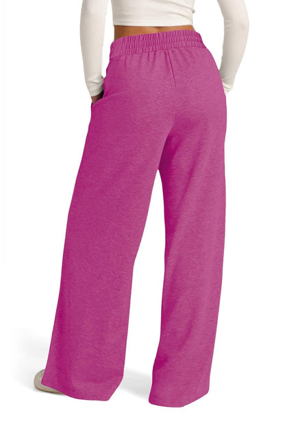 Drawstring Elastic Waist Wide Leg Pants – product image 17