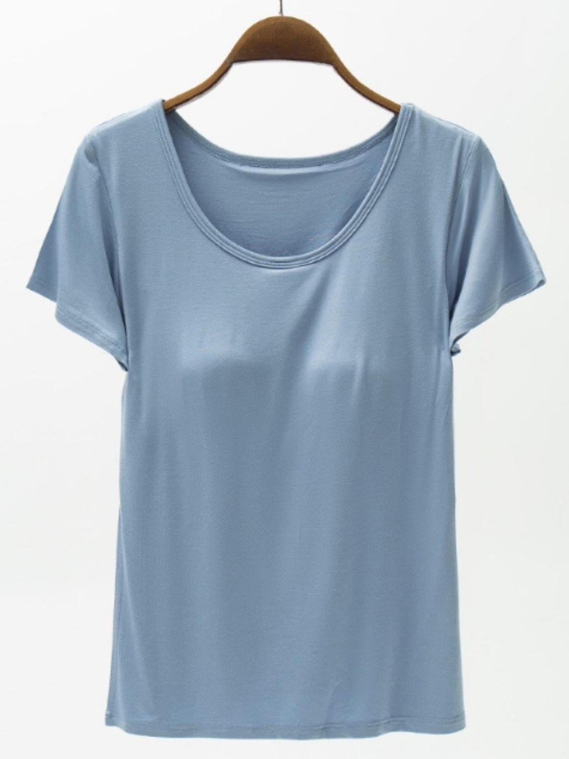 Round Neck Modal T-Shirt with Bra – product image 10
