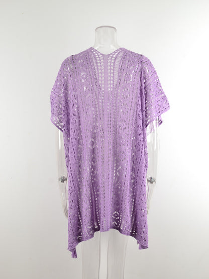 Cutout V-Neck Cover-Up with Tassel – product image 6