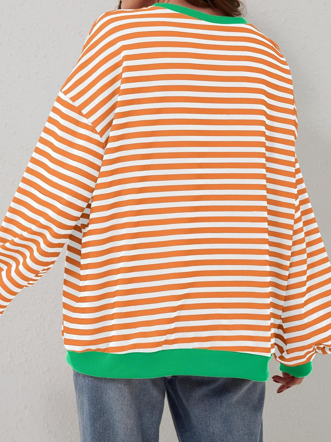 Contrast Striped Long Sleeve Sweatshirt – product image 23