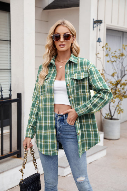 Plaid Button Up Long Sleeve Shirt – product image 23