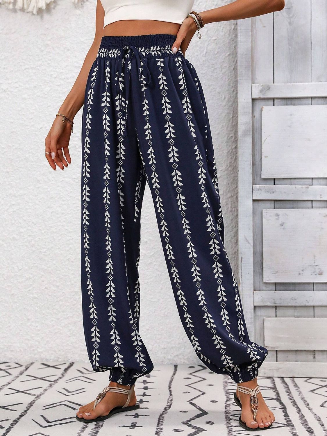 Tied Printed High Waist Pants – product image 4