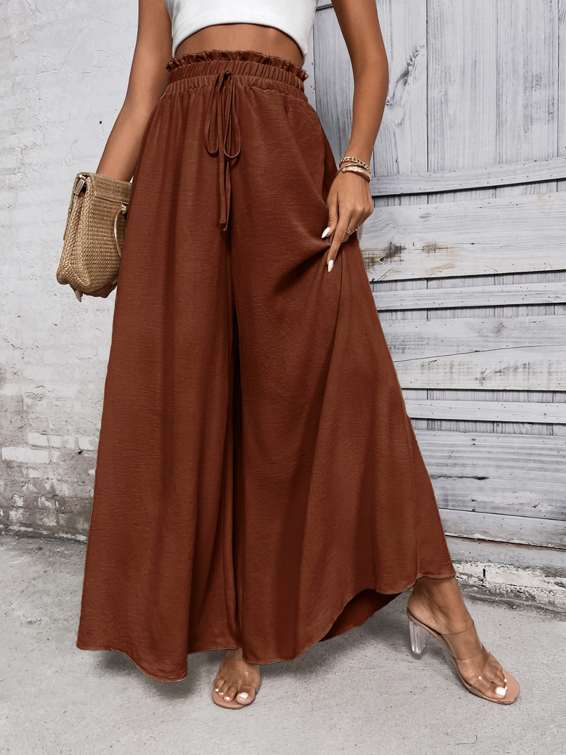 Tied High Waist Wide Leg Pants – product image 23