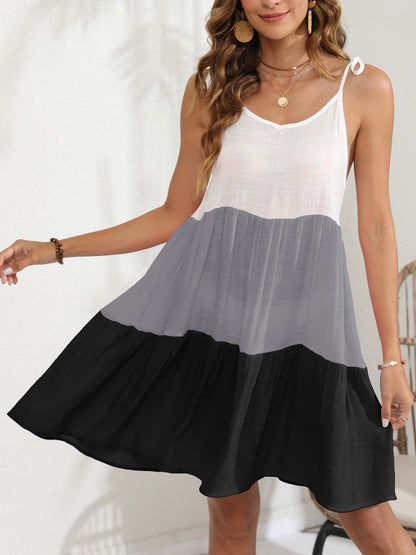 Color Block Spaghetti Strap Cover-Up Dress – product image 14
