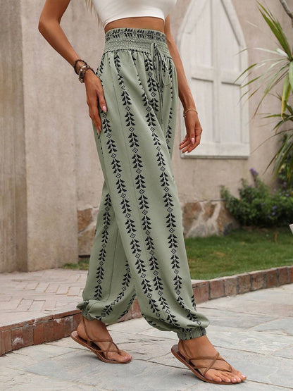 Tied Printed High Waist Pants – product image 7