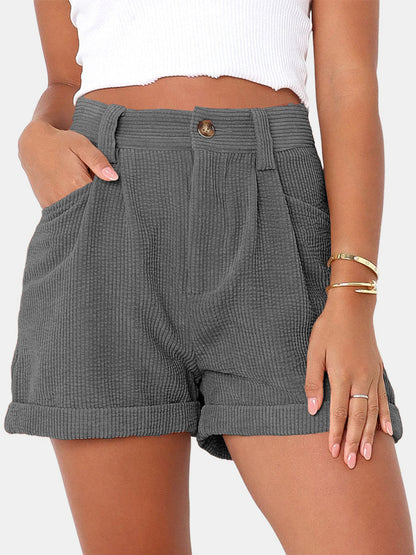 Full Size High Waist Shorts with Pockets – product image 1