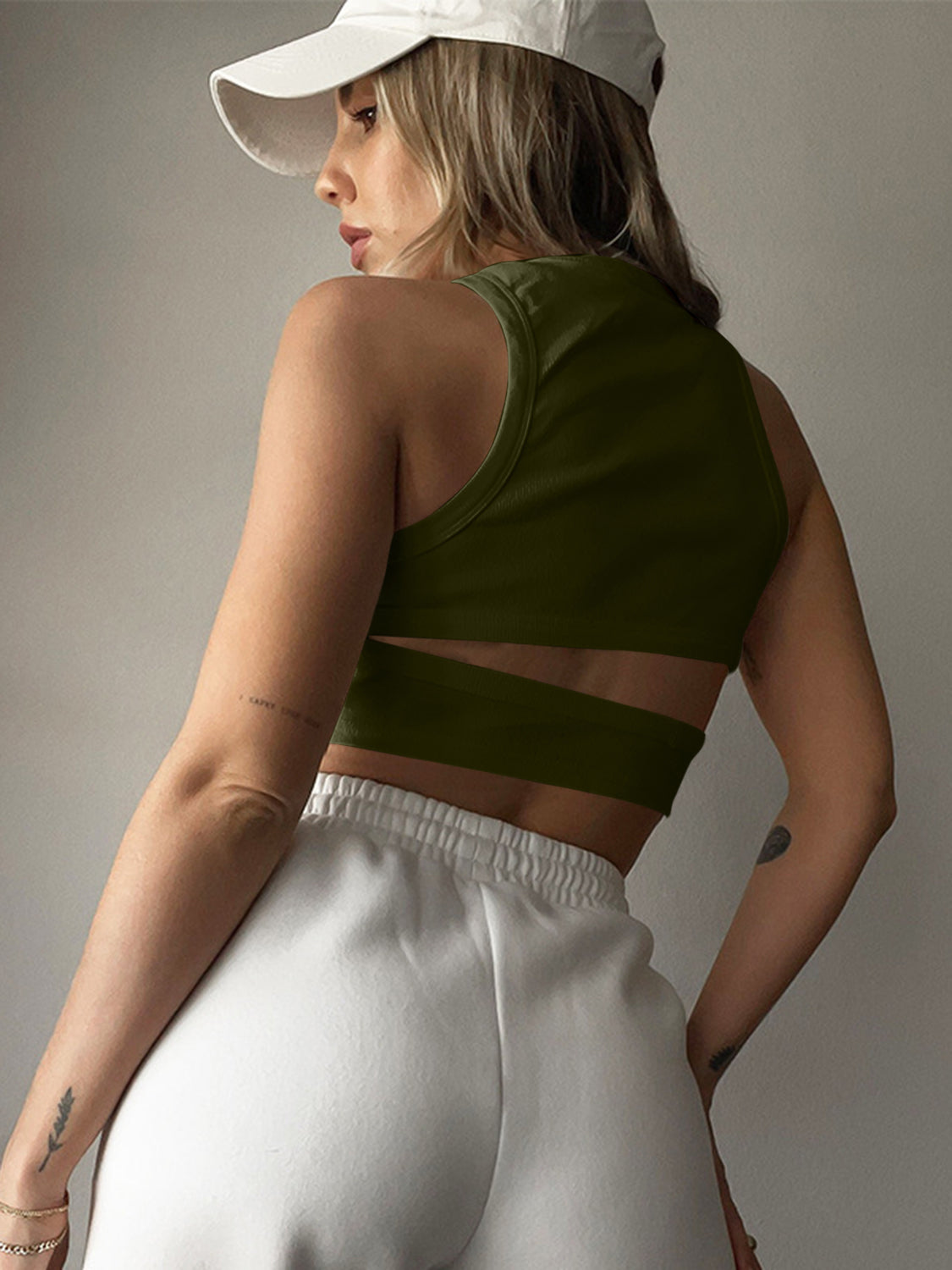 Cutout Round Neck Tank – product image 9