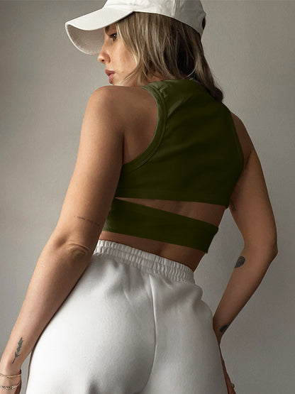 Cutout Round Neck Tank – product image 9
